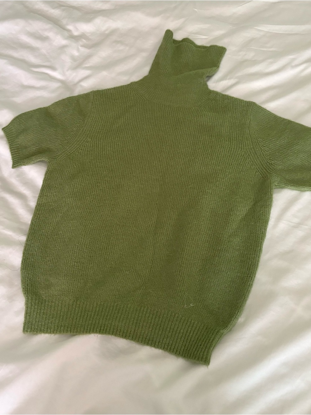 Dynamite Olive Green Short-Sleeve Turtleneck Sweater